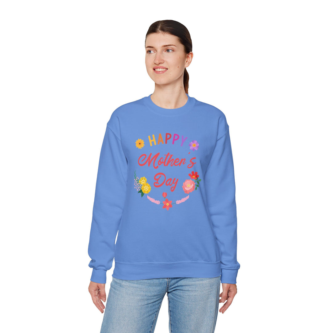 Mom's Sweatshirt - Happy Mother's Day Floral Design