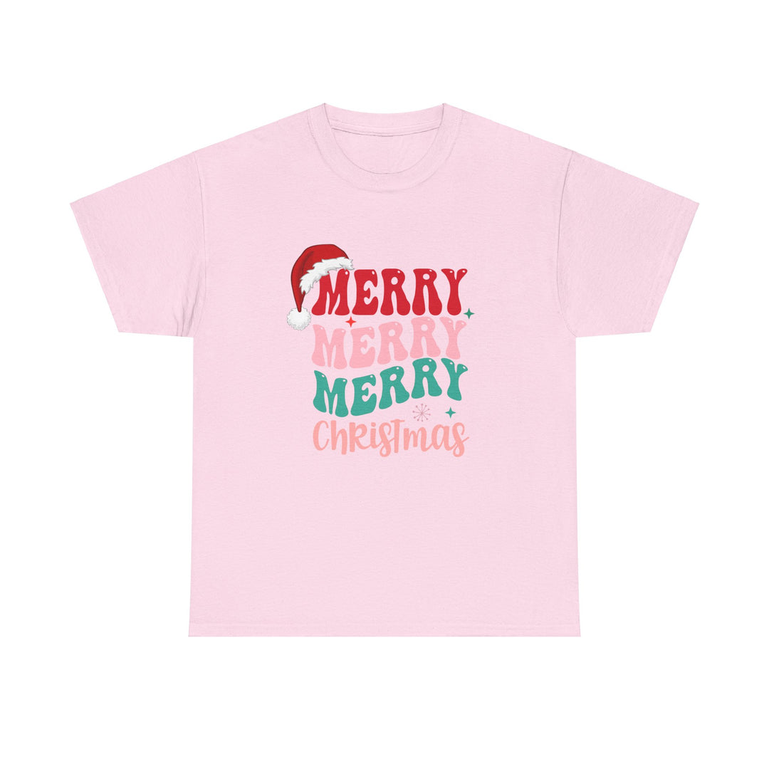 Merry Christmas Unisex Heavy Cotton Tee - Festive Holiday Shirt