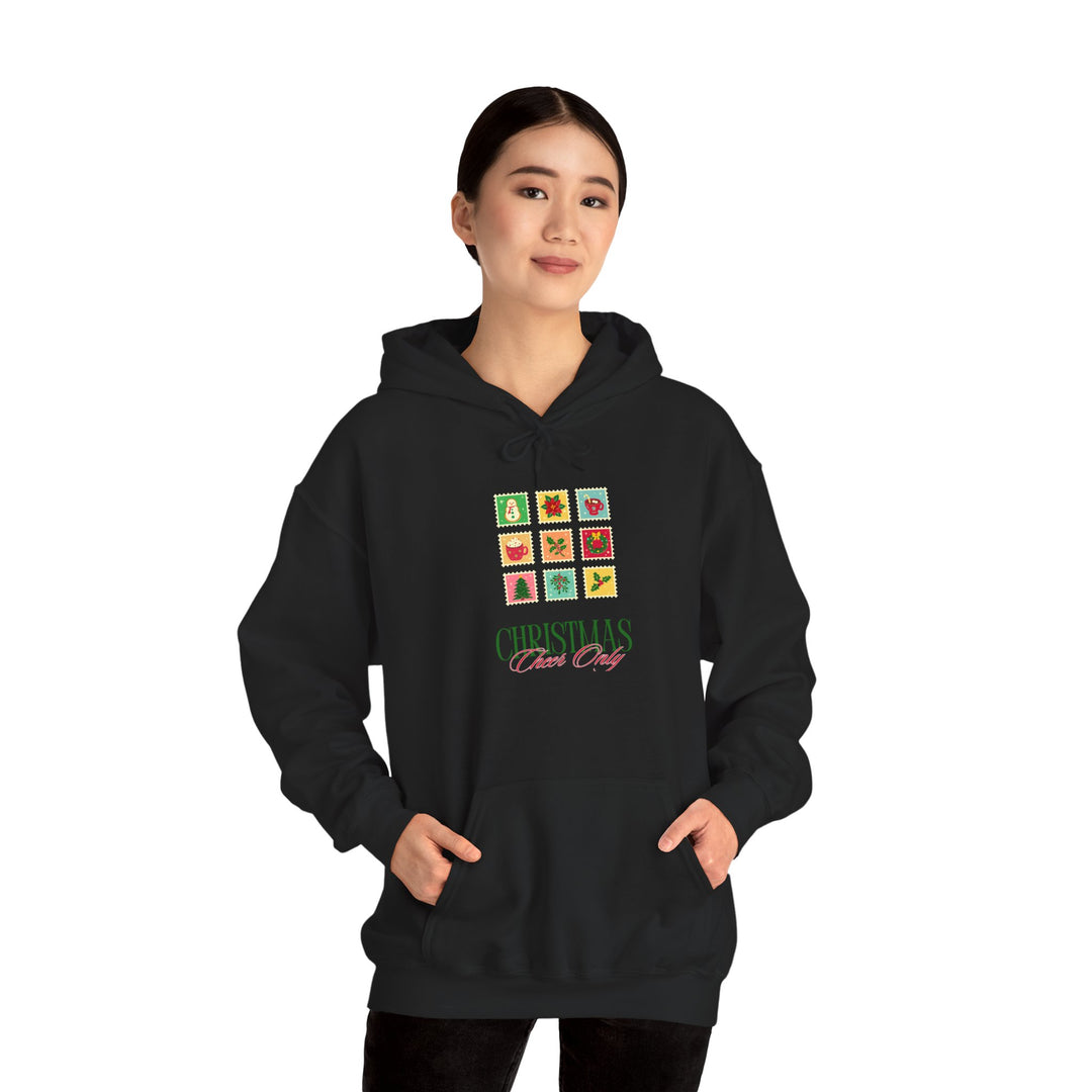 Christmas Cheer Hoodie — Festive Gift Icon Grid with "Christmas Every Day" Text