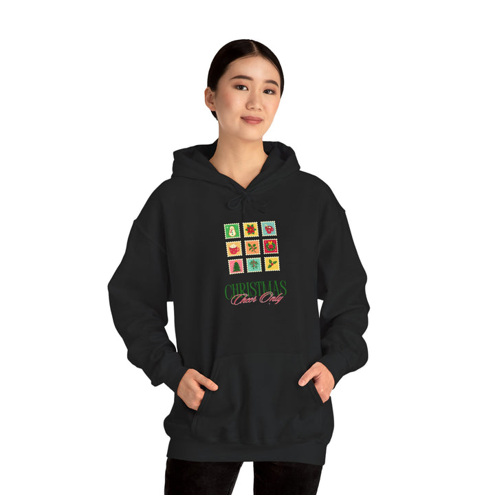 Christmas Cheer Hoodie — Festive Gift Icon Grid with "Christmas Every Day" Text
