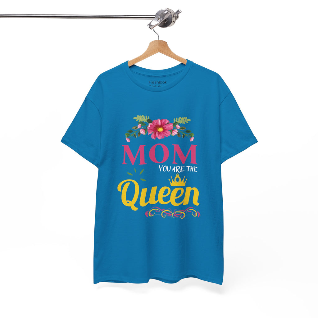 Mom T-Shirt – Mom You Are the Queen – Floral Design