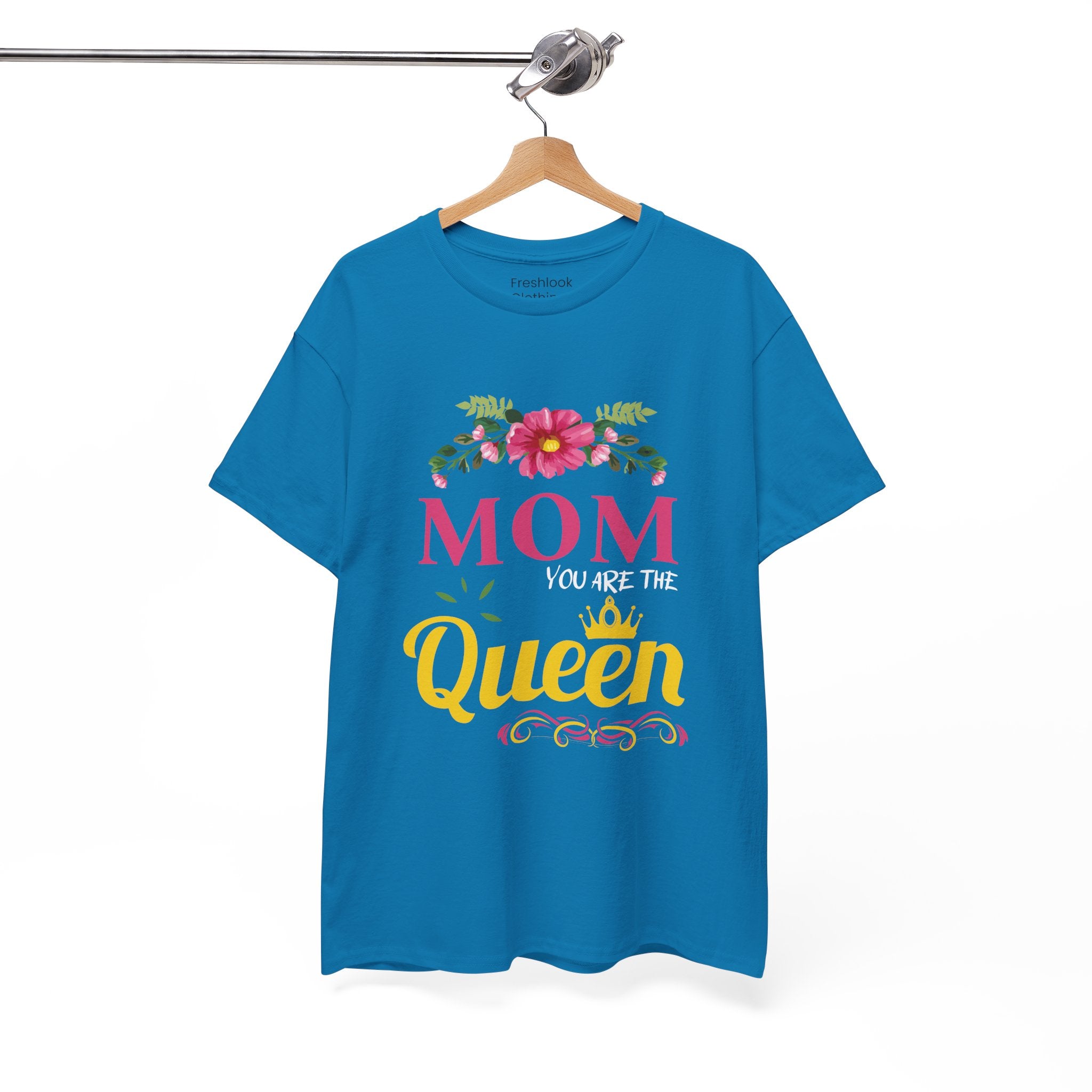 Mom T-Shirt – Mom You Are the Queen – Floral Design