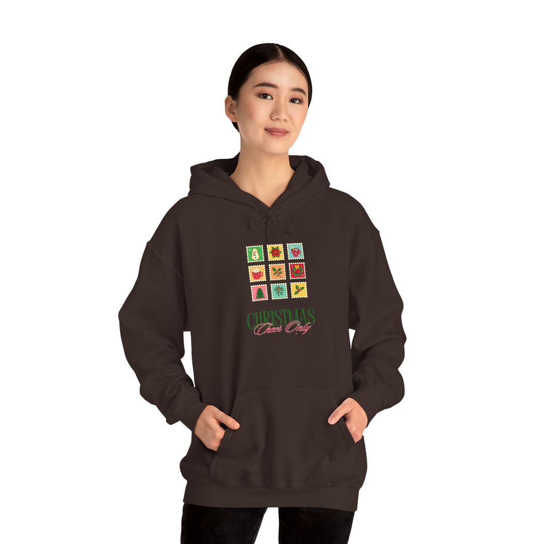 Christmas Cheer Hoodie — Festive Gift Icon Grid with "Christmas Every Day" Text