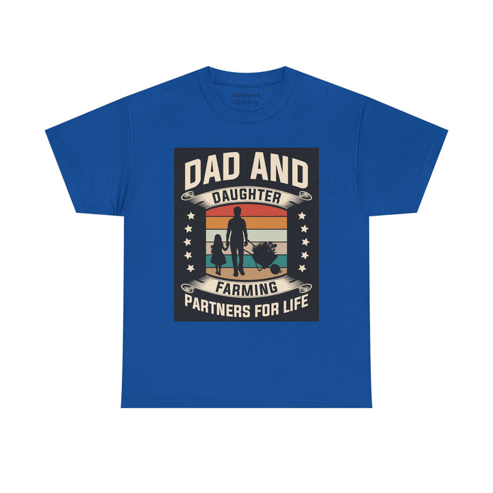 Dad's T-Shirt - Dad and Daughter Farming Partners For Life Design