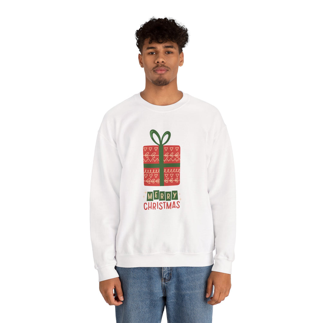 Christmas Present Sweatshirt – 'Merry Christmas' Holiday Crewneck