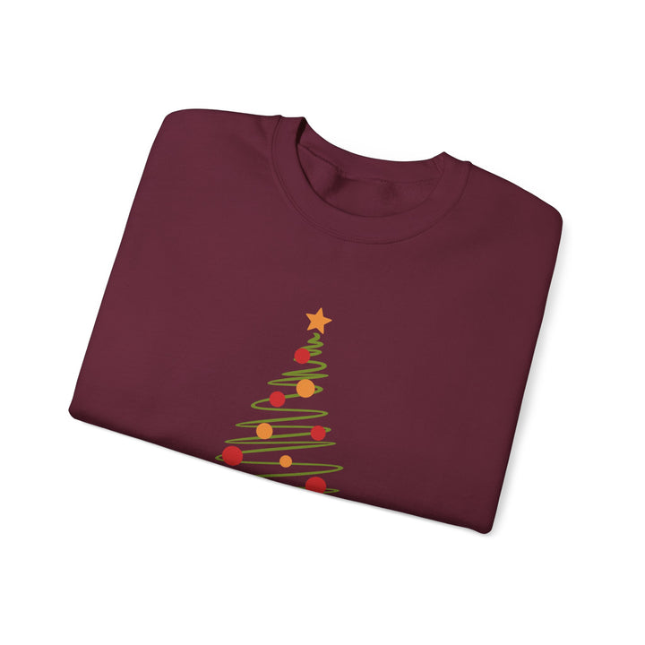 Christmas Tree Crewneck Sweatshirt – "Merry Christmas 2025" Holiday Sweater