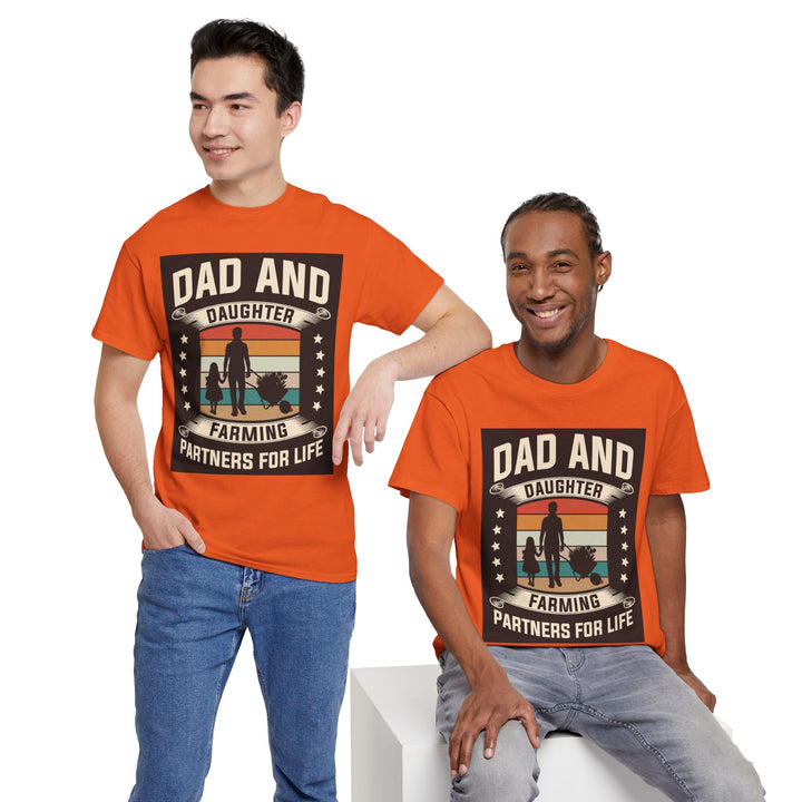 Dad's T-Shirt - Dad and Daughter Farming Partners For Life Design