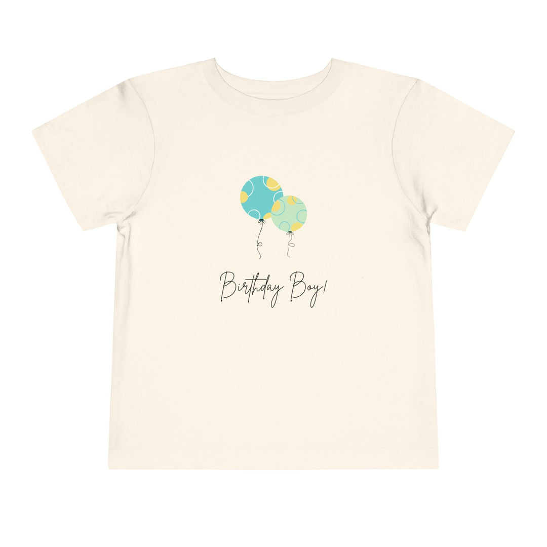Toddler Tee — "Birthday Boy" Balloon Graphic