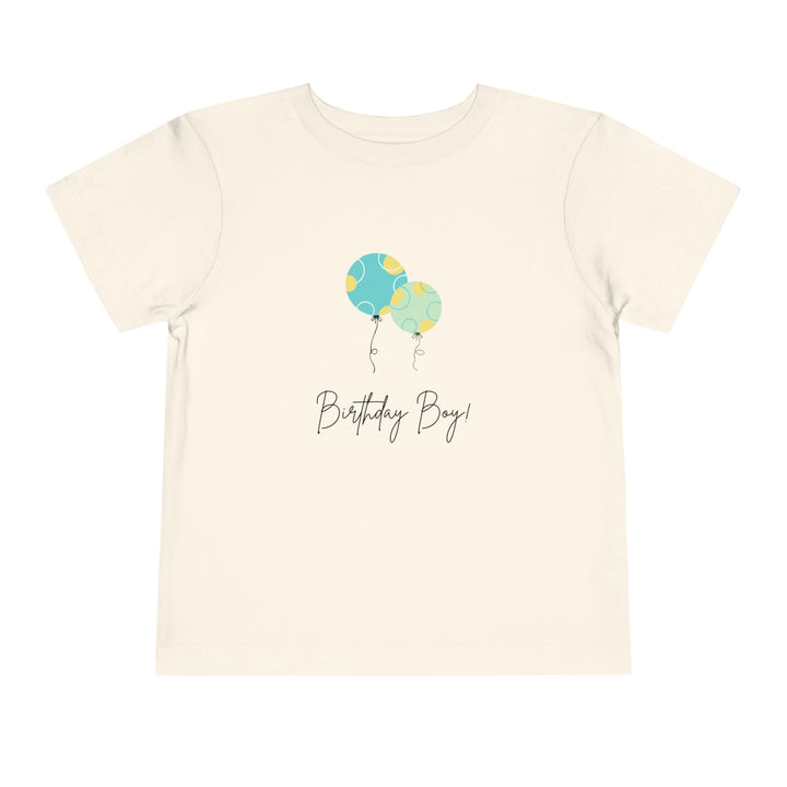 Toddler Tee — "Birthday Boy" Balloon Graphic