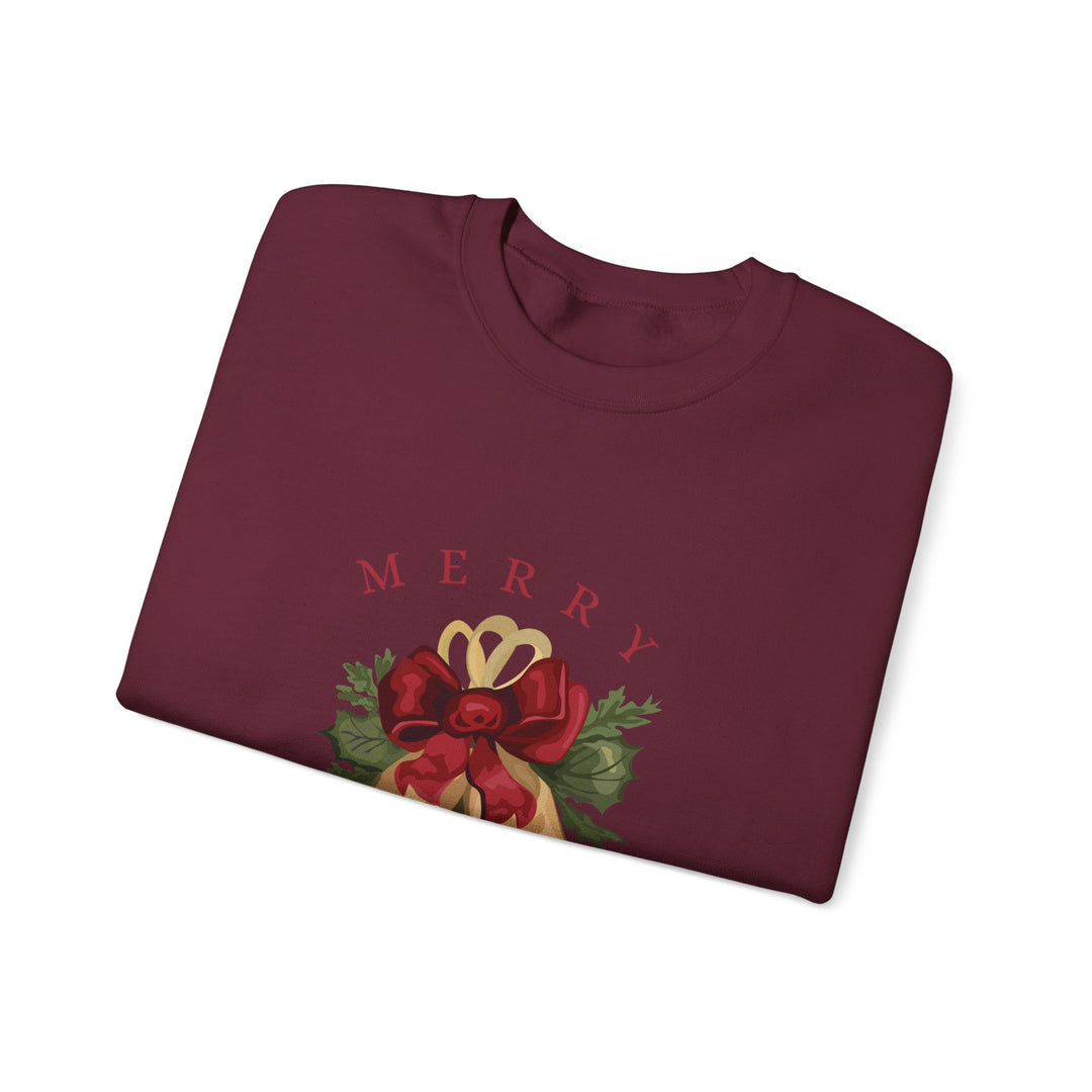 Christmas Bells Crewneck Sweatshirt — "Merry Christmas" Holiday Pullover