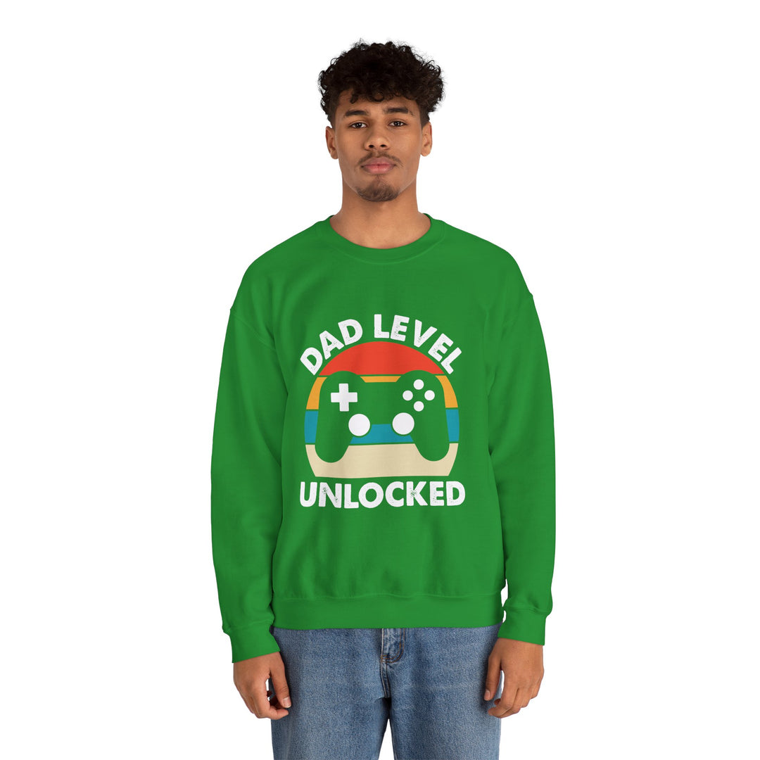 Dad’s Sweatshirt – Dad Level Unlocked Design