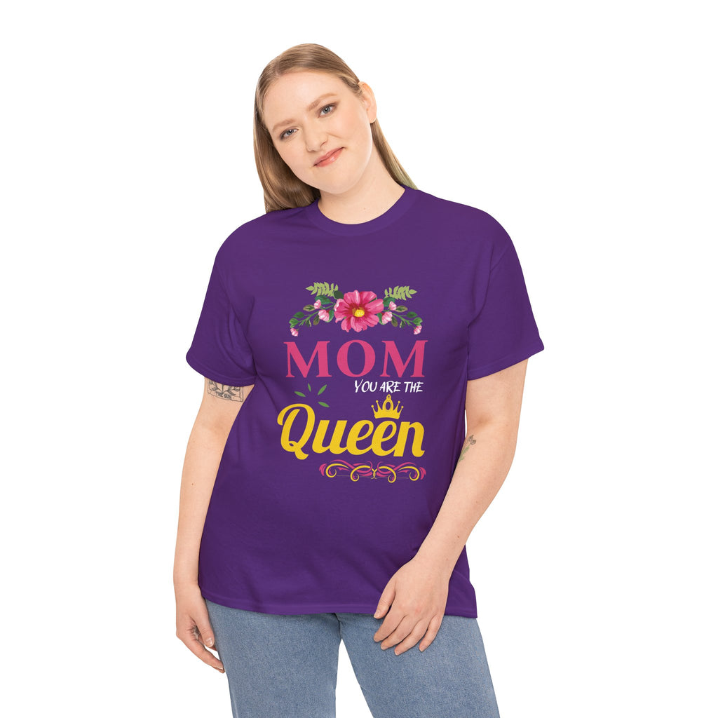 Mom T-Shirt – Mom You Are the Queen – Floral Design