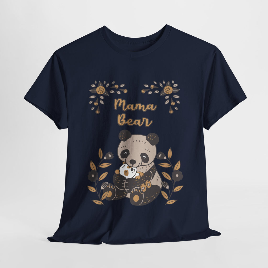 Mom T-Shirt - Mama Bear with Cute Panda Design