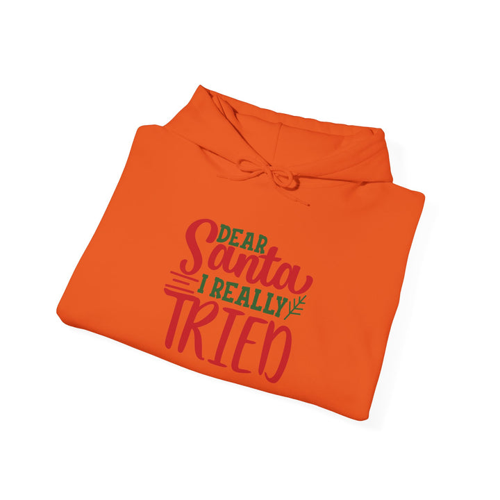 Dear Santa I Really Tried Unisex Hoodie - Cozy Holiday Sweatshirt