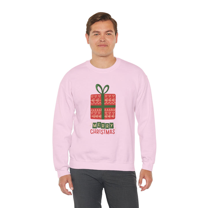 Christmas Present Sweatshirt – 'Merry Christmas' Holiday Crewneck