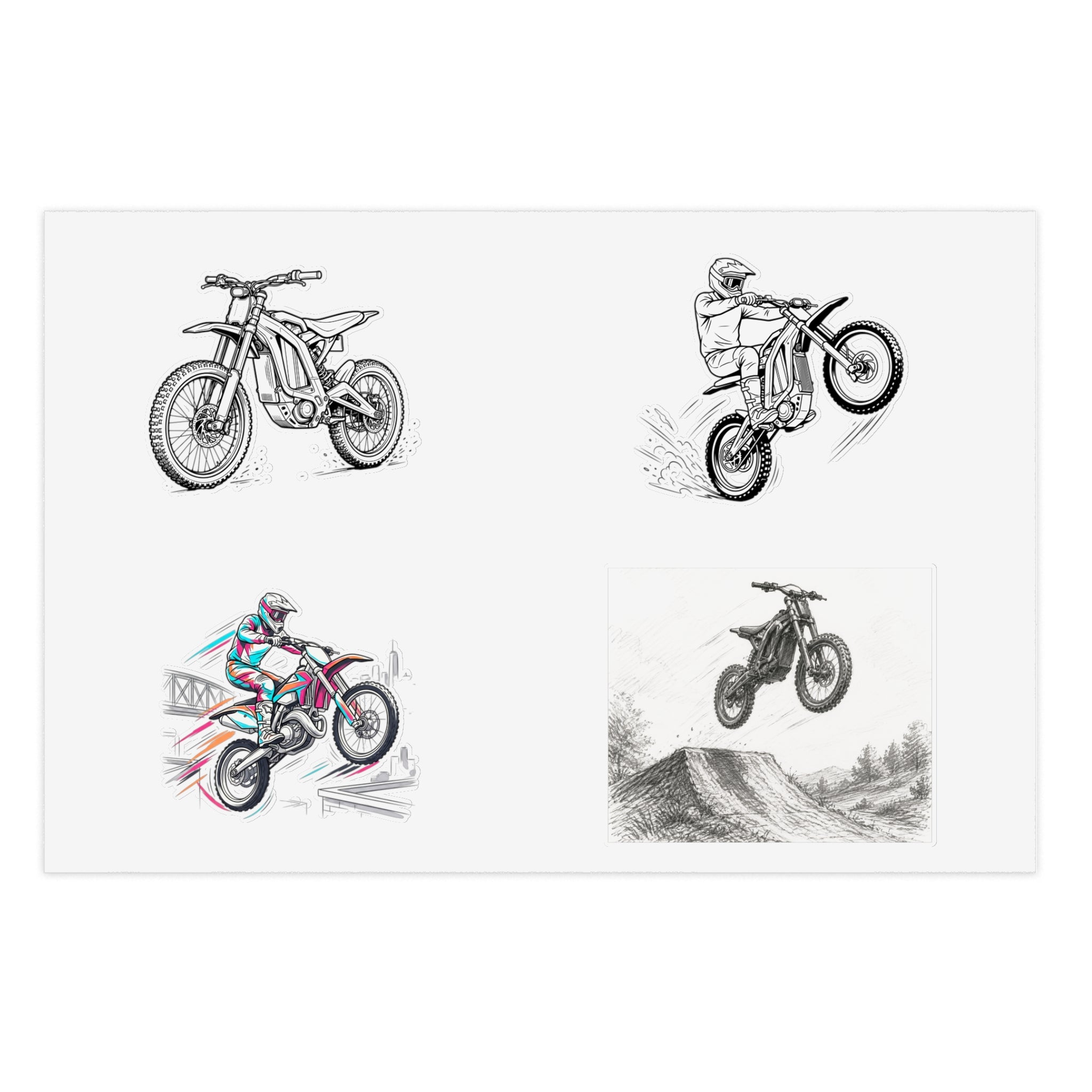 E-bike/dirtbike Sticker Sheets