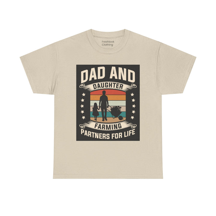 Dad's T-Shirt - Dad and Daughter Farming Partners For Life Design