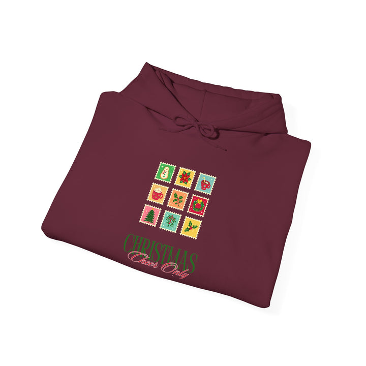 Christmas Cheer Hoodie — Festive Gift Icon Grid with "Christmas Every Day" Text