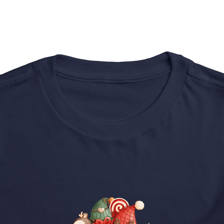 Toddler Tee — Cute Santa in Car “Merry Christmas and Happy New Year” Holiday Tee