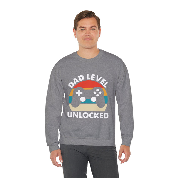 Dad’s Sweatshirt – Dad Level Unlocked Design