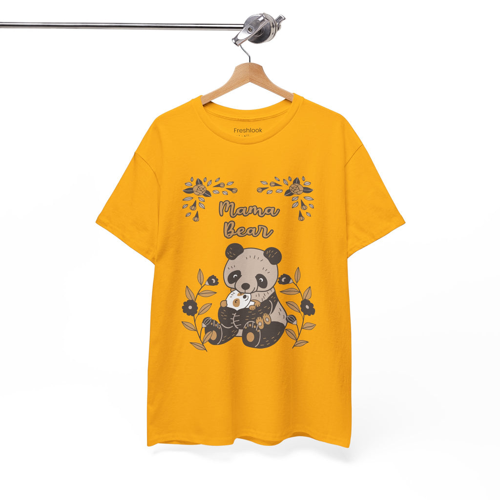 Mom T-Shirt - Mama Bear with Cute Panda Design