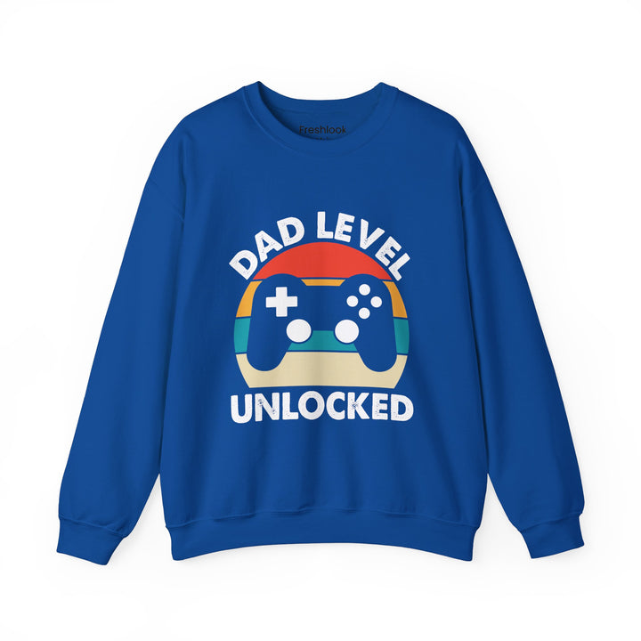 Dad’s Sweatshirt – Dad Level Unlocked Design