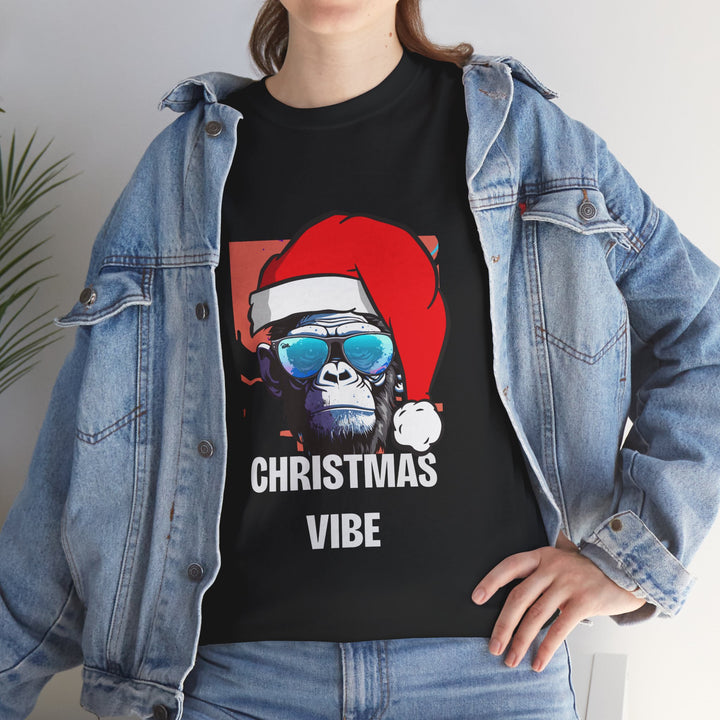 Christmas Vibe Gorilla Unisex Tee, Fun Christmas t-shirt