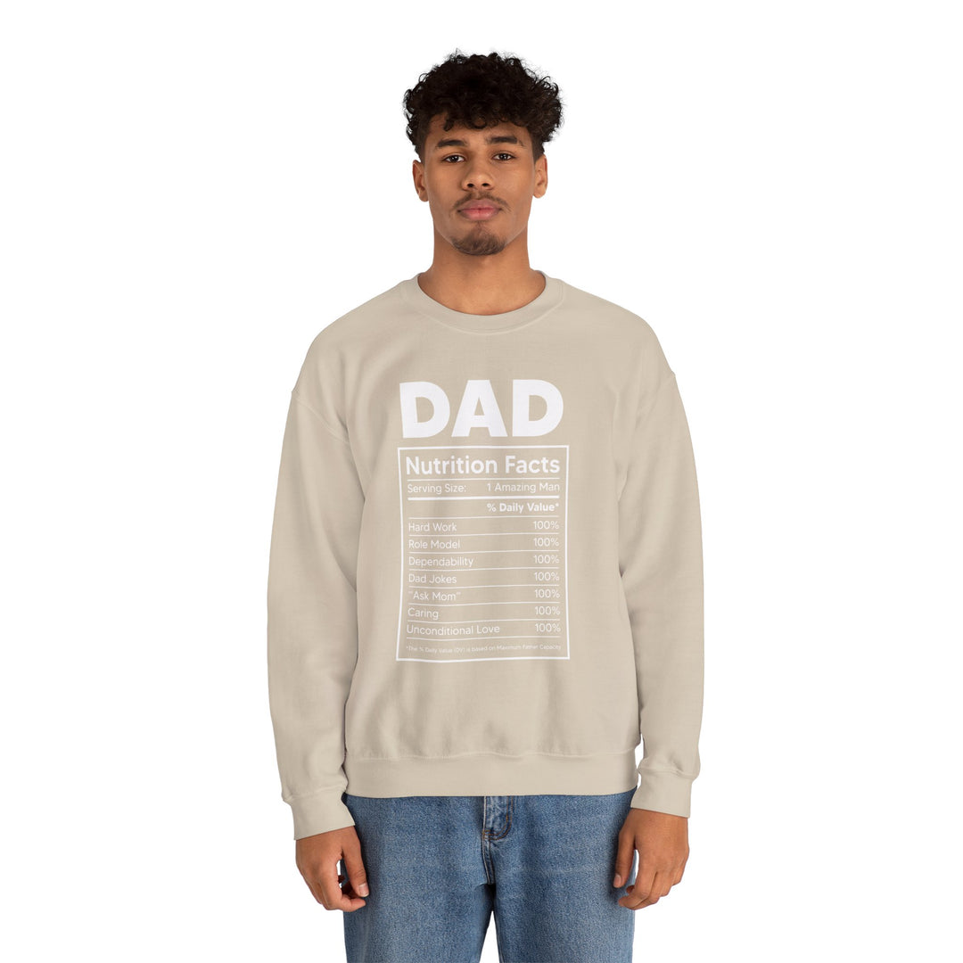 Dad’s Sweatshirt – Dad Nutrition Facts Design