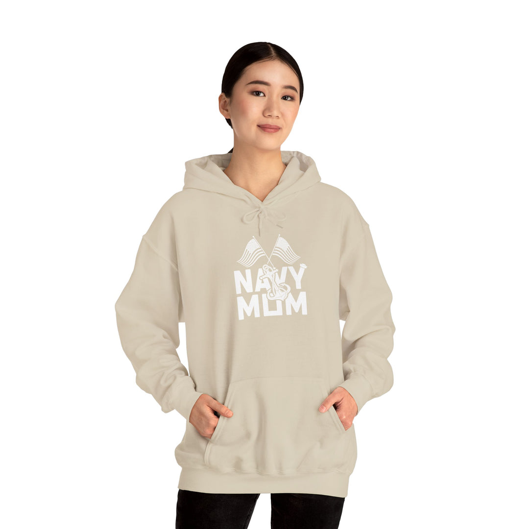 Mom's Hooded Sweatshirt – Navy Mom Design