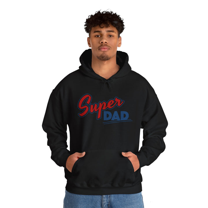 Dad’s Hooded Sweatshirt – Super Dad Unisex Hooded Design