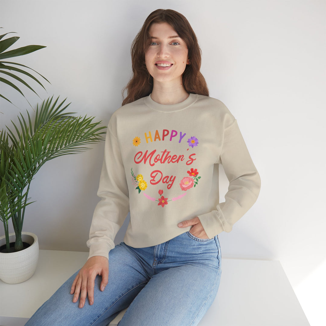 Mom's Sweatshirt - Happy Mother's Day Floral Design