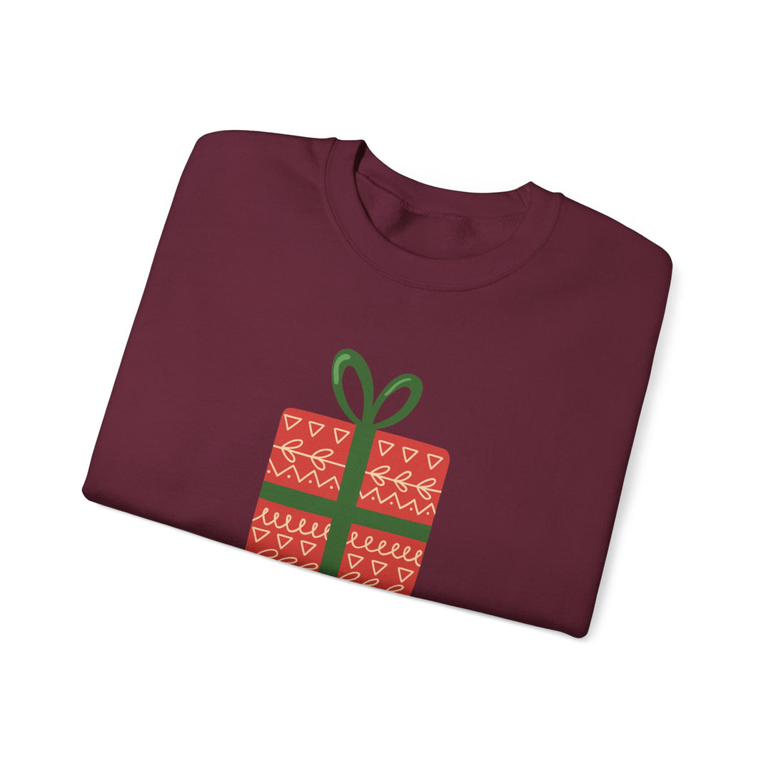 Christmas Present Sweatshirt – 'Merry Christmas' Holiday Crewneck