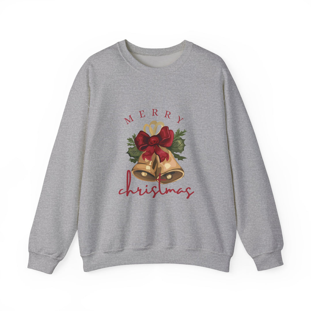 Christmas Bells Crewneck Sweatshirt — "Merry Christmas" Holiday Pullover