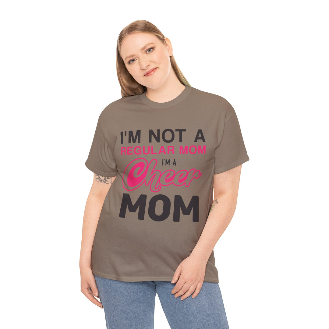 Mom T-Shirt - I'm Not A Regular Mom - Cheer Mom Design for Cheerleading Events