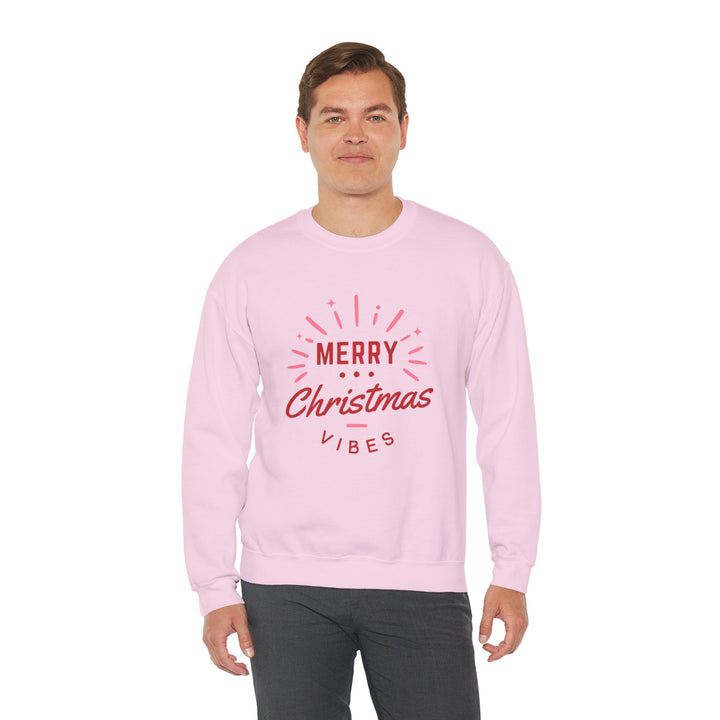 Christmas Sweatshirt — Merry Christmas Vibes Cozy Holiday Crewneck