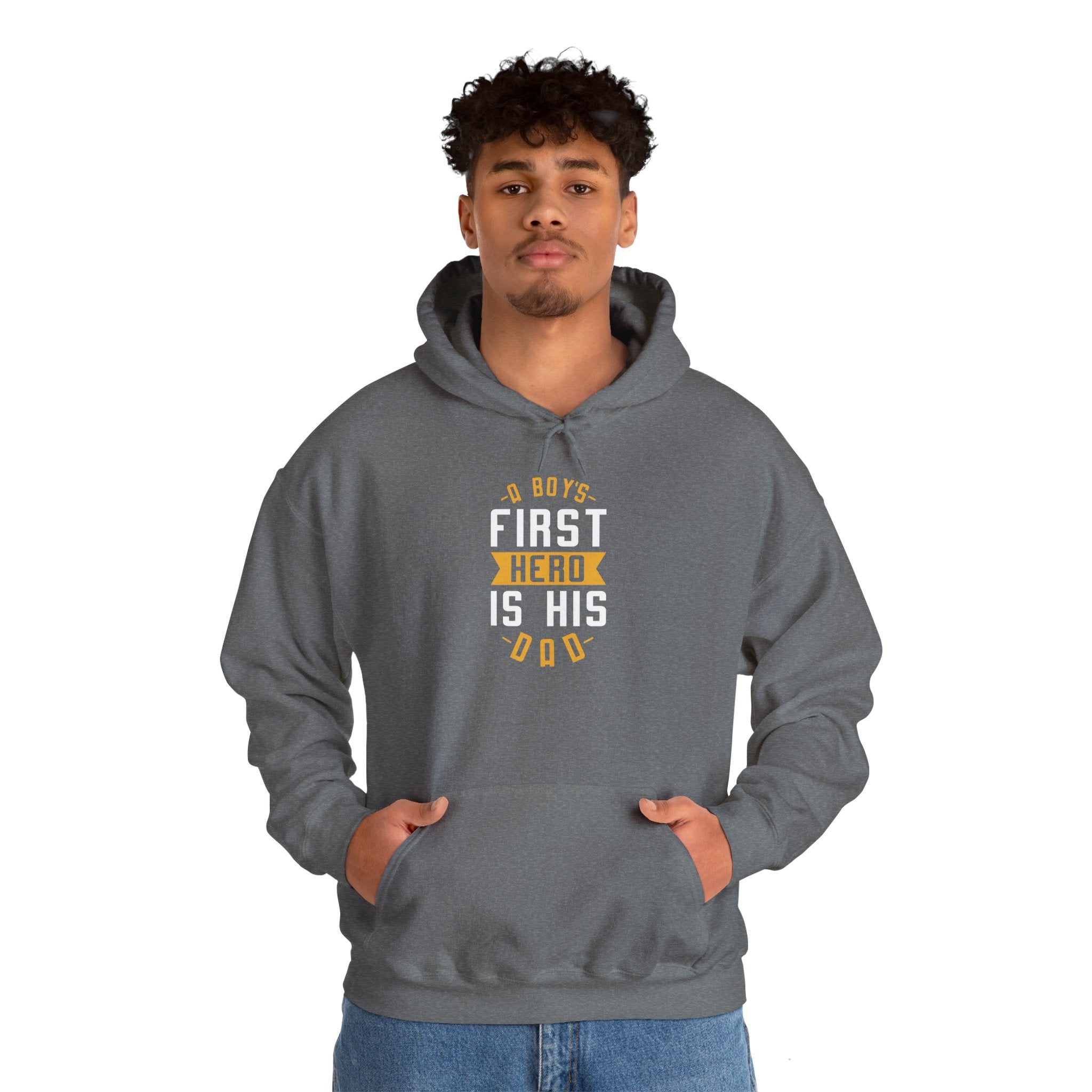 Dad’s Hooded Sweatshirt – Boys First Hero Is His Dad Design