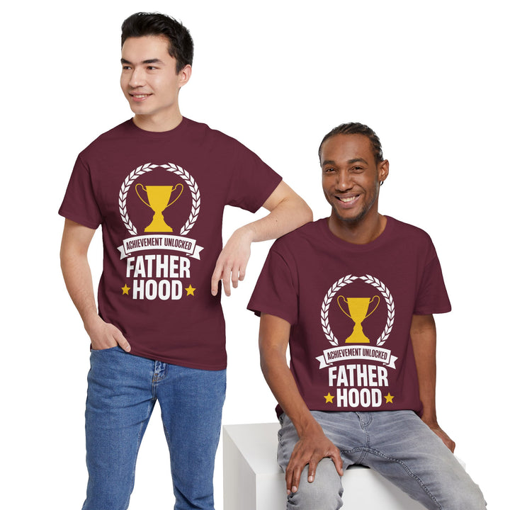 Dad's T-Shirt - Achievement Unlocked Fatherhood Design