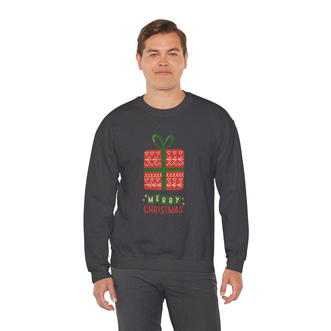 Christmas Present Sweatshirt – 'Merry Christmas' Holiday Crewneck