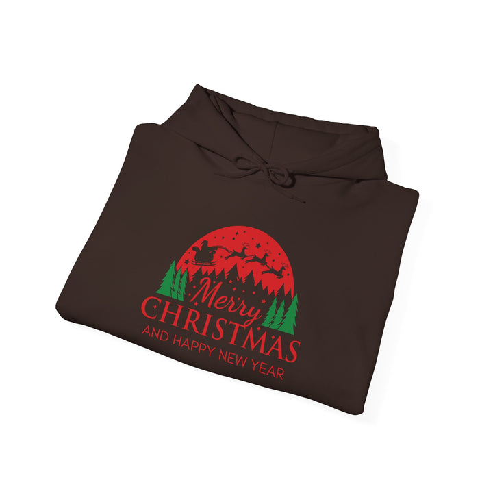 Merry Christmas Hoodie - Festive Red & Green Holiday Sweatshirt