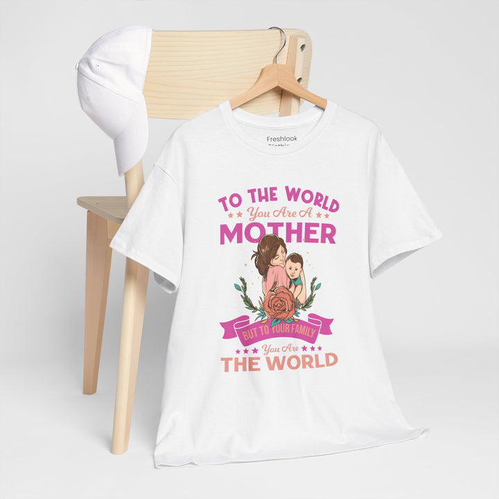 Mom's T-Shirt - To the World You Are a Mother Design