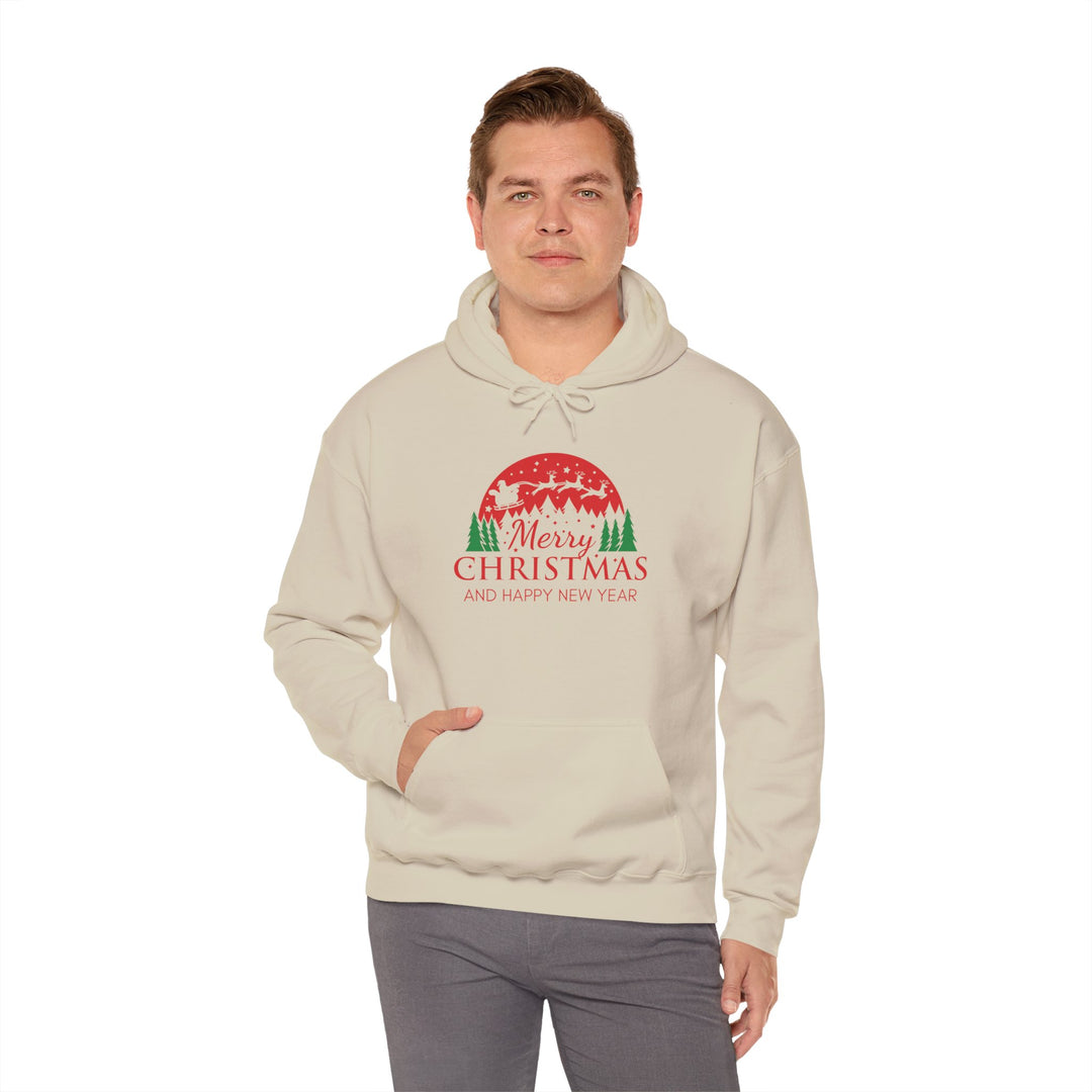 Merry Christmas Hoodie - Festive Red & Green Holiday Sweatshirt