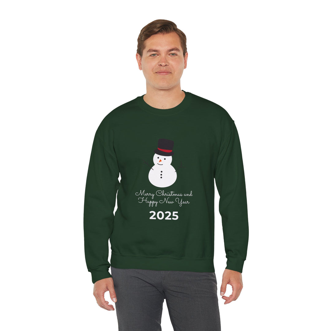 Christmas Snowman 2025 Crewneck Sweatshirt - "Merry Christmas and Happy New Year"