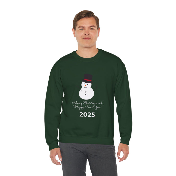 Christmas Snowman 2025 Crewneck Sweatshirt - "Merry Christmas and Happy New Year"