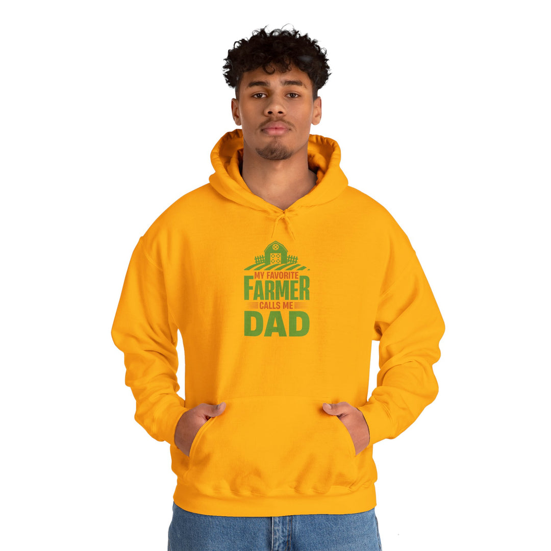 Dad’s Hooded Sweatshirt – My Favorite Farmer Calls Me Dad Design