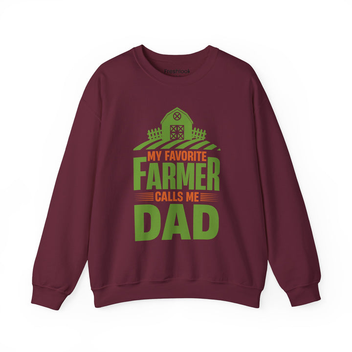 Dad’s Sweatshirt – My Favorite Farmer Calls Me Dad Design