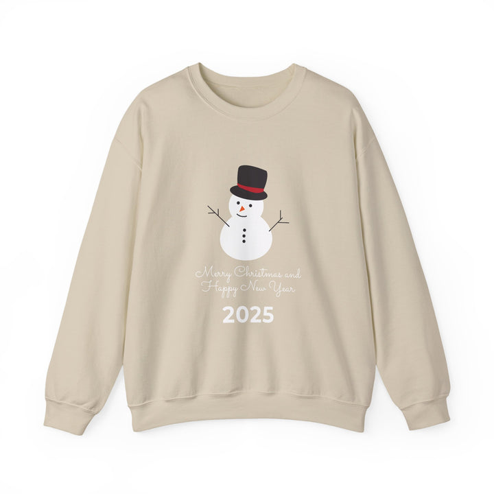 Christmas Snowman 2025 Crewneck Sweatshirt - "Merry Christmas and Happy New Year"