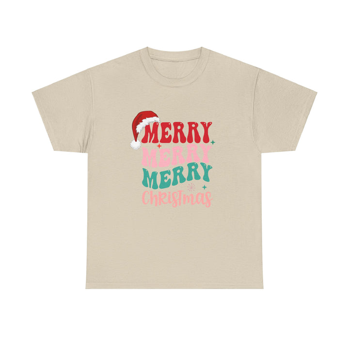 Merry Christmas Unisex Heavy Cotton Tee - Festive Holiday Shirt