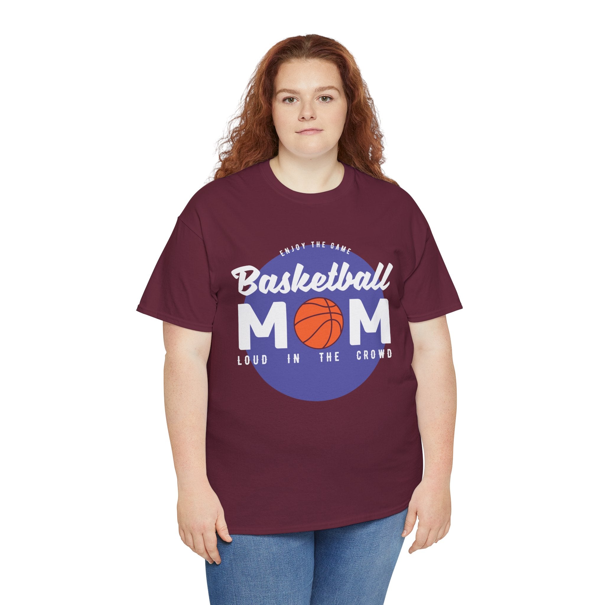 Mom T-Shirt - Basketball Mom Loud in the Crowd Design