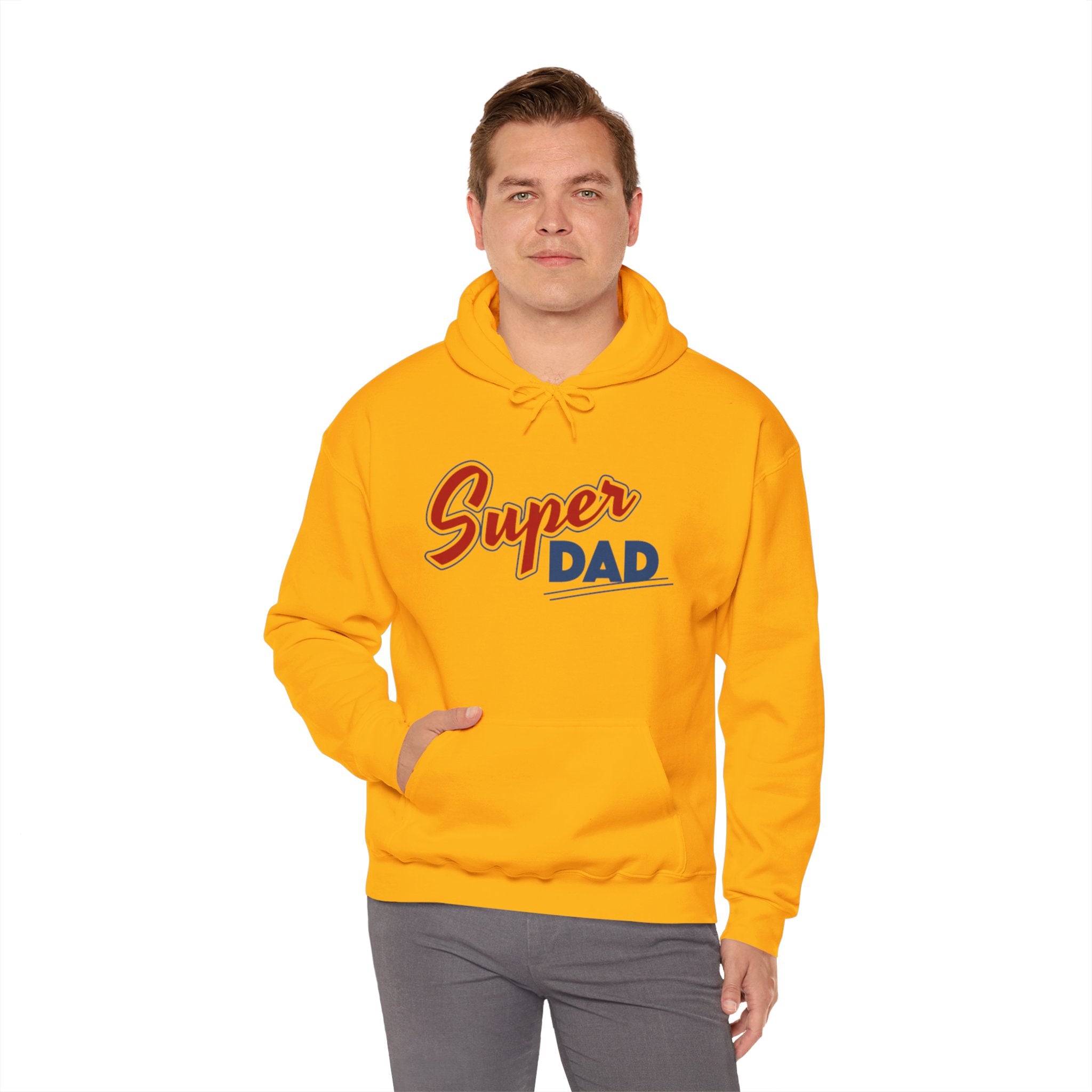 Dad’s Hooded Sweatshirt – Super Dad Unisex Hooded Design
