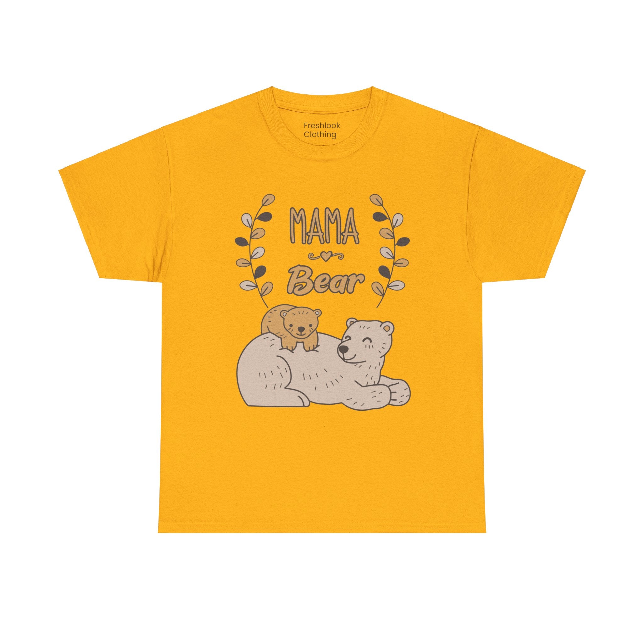 Mom T-Shirt - Mama Bear Design - Cute Bear Family Graphic Tee